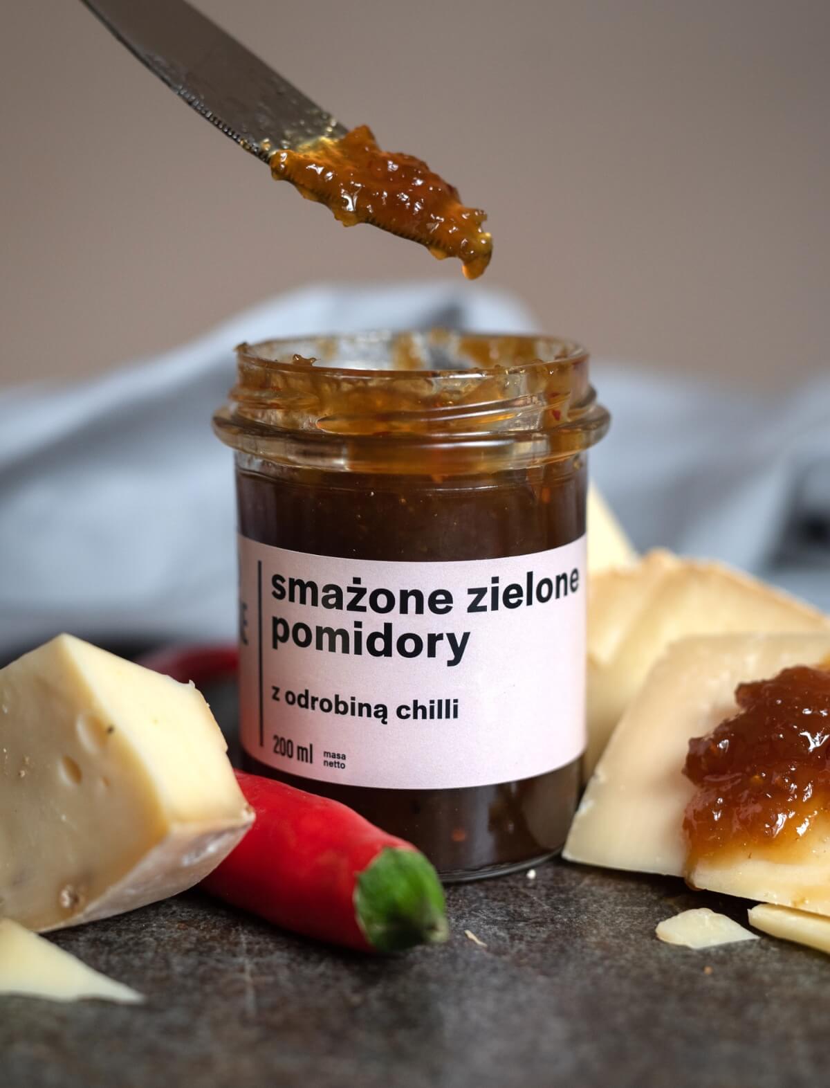 Zielone smażone pomidory (z odrobiną chili i imbiru)